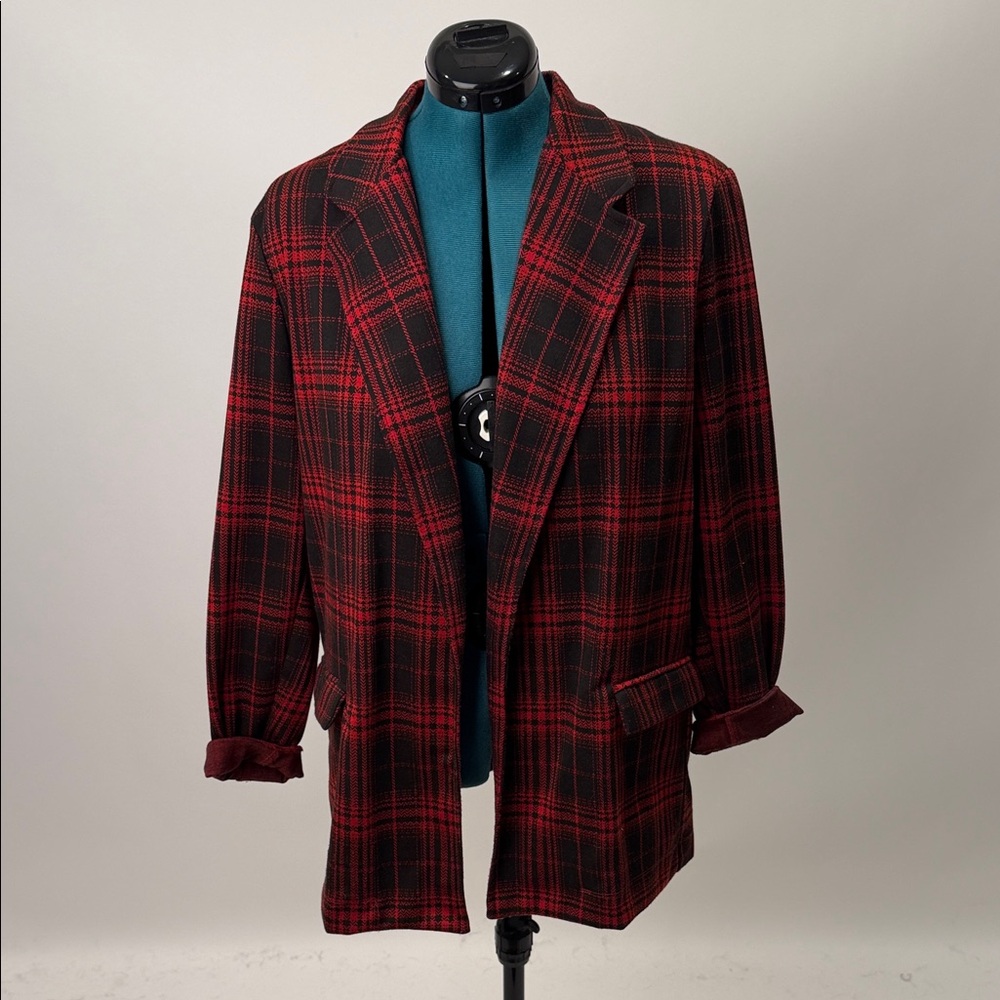 Wild Fable Red and Black Plaid Blazer